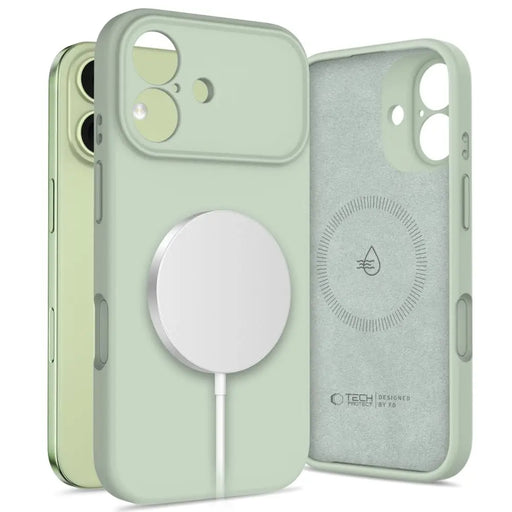Силиконов калъф Tech-Protect MagSafe за iPhone 17 - зелен