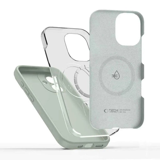 Силиконов калъф Tech-Protect MagSafe за iPhone 17 - зелен