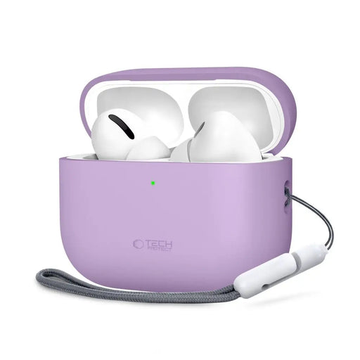 Силиконов калъф Tech-Protect за AirPods Pro 3 - лилав