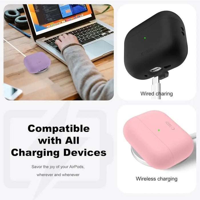 Силиконов калъф Tech-Protect за AirPods Pro 3 - тъмносин