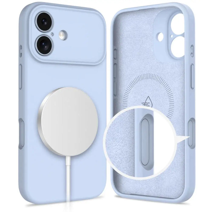 Силиконов калъф Tech-Protect MagSafe за iPhone 17 - син