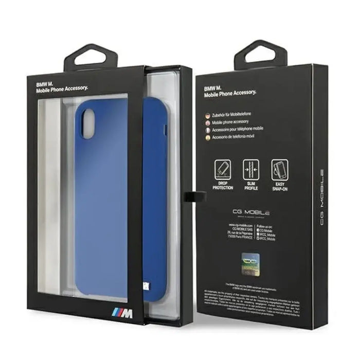 Силиконов калъф BMW M Collection за iPhone Xr - син