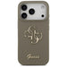 Силиконов калъф Guess Big 4G Script за iPhone 17 Pro - кафяв