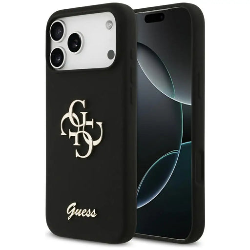 Силиконов калъф Guess Big 4G Script за iPhone 17 Pro Max