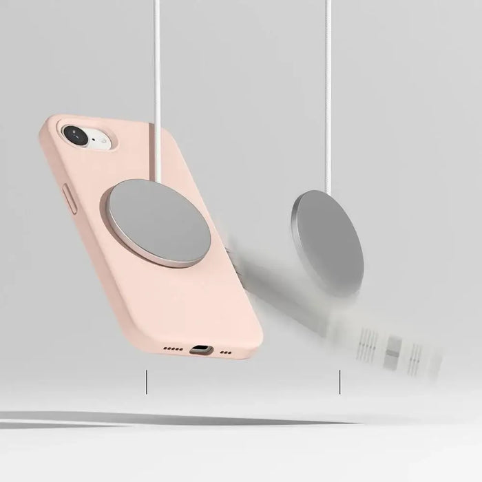 Силиконов калъф Ringke Magsafe за iPhone 16e - розов