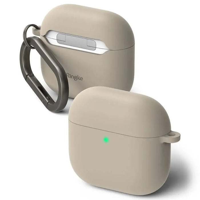 Силиконов калъф Ringke за Apple AirPods 4 - бежов