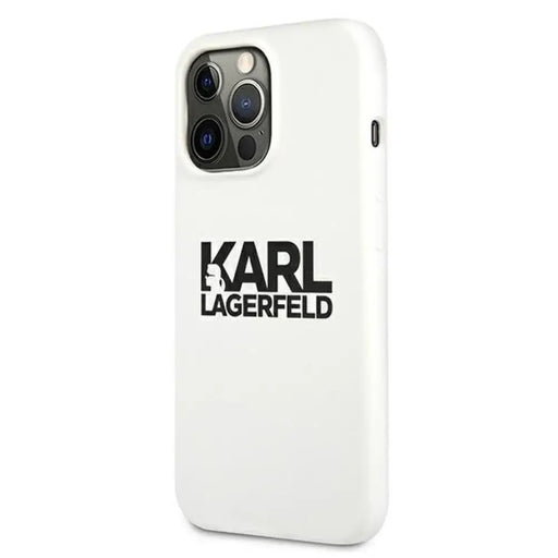 Силиконов калъф с лого на Карл Лагерфелд за iPhone 13 Pro