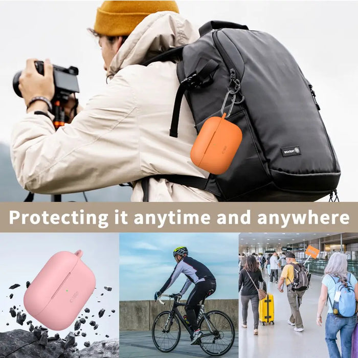 Силиконов калъф Tech-Protect Hook за AirPods Pro - лилав
