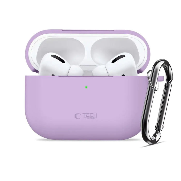 Силиконов калъф Tech-Protect Hook за AirPods Pro - лилав