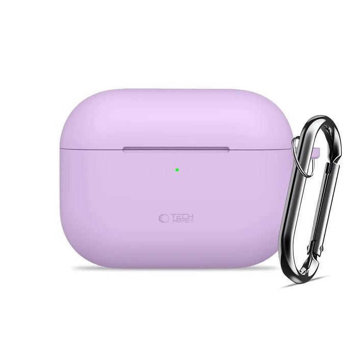 Силиконов калъф Tech-Protect Hook за AirPods Pro - лилав