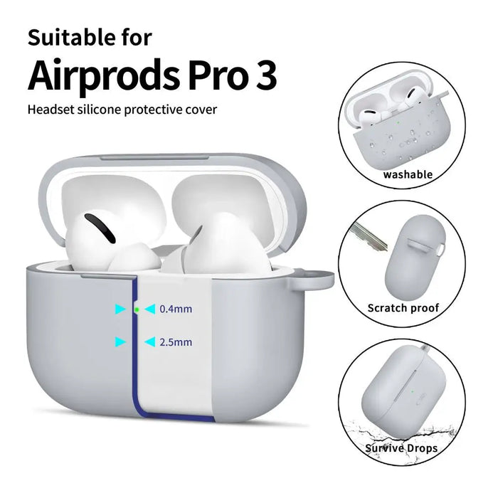 Силиконов калъф Tech-Protect Hook за AirPods Pro - сив