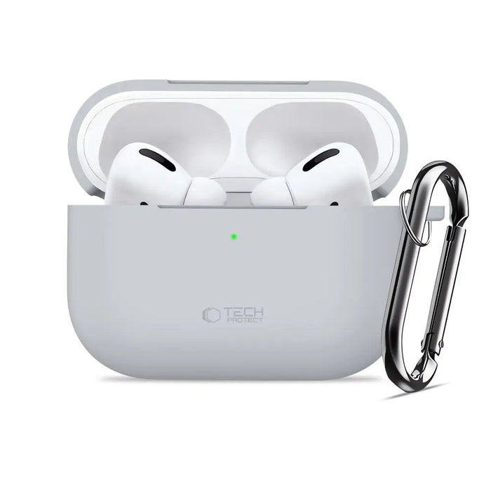 Силиконов калъф Tech-Protect Hook за AirPods Pro - сив