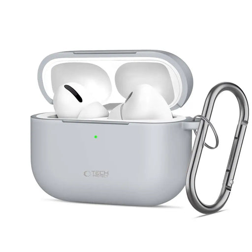 Силиконов калъф Tech-Protect Hook за AirPods Pro - сив
