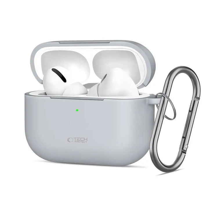Силиконов калъф Tech-Protect Hook за AirPods Pro - сив