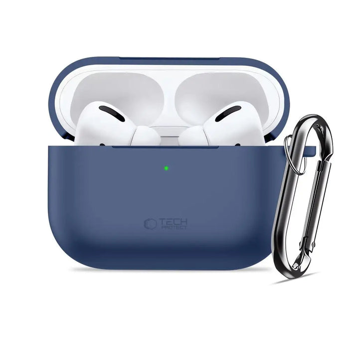 Силиконов калъф Tech-Protect Hook за AirPods Pro - тъмносин