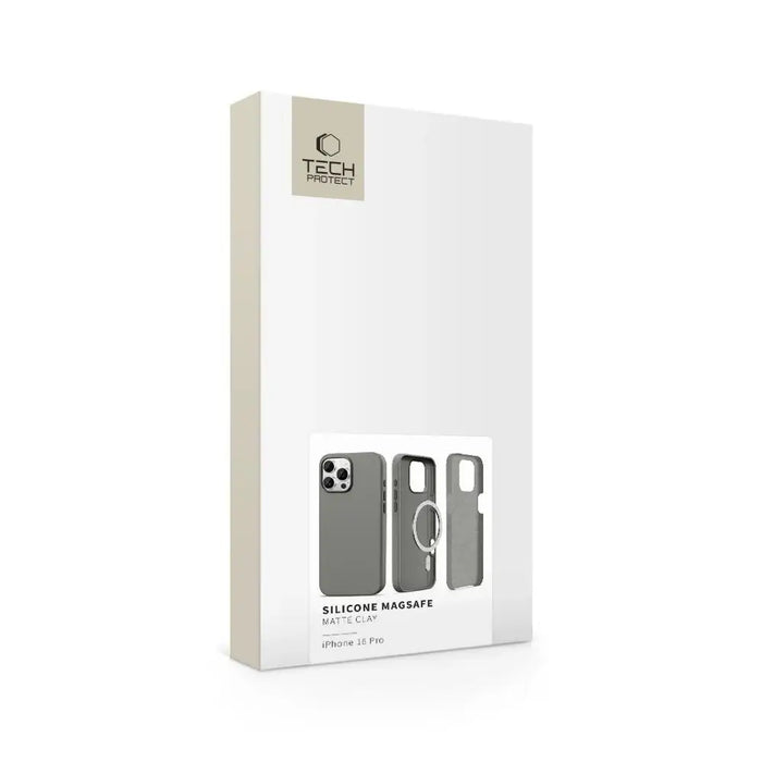 Силиконов калъф Tech-Protect MagSafe за iPhone 16 Pro - сив