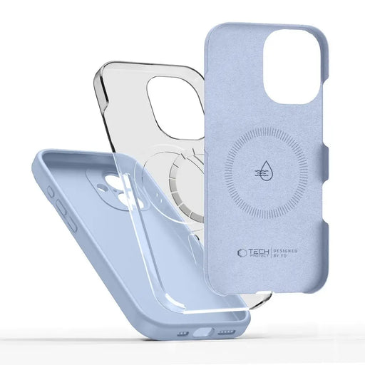 Силиконов калъф Tech-Protect MagSafe за iPhone 17 - син