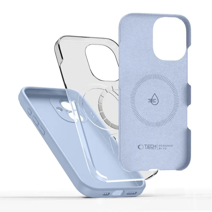 Силиконов калъф Tech-Protect MagSafe за iPhone 17 - син