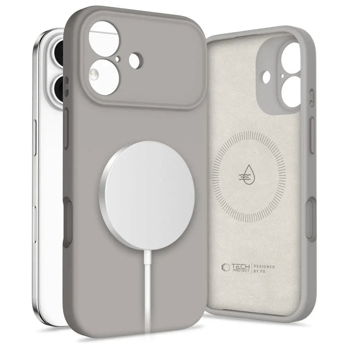 Силиконов калъф Tech-Protect MagSafe за iPhone 17 - сив