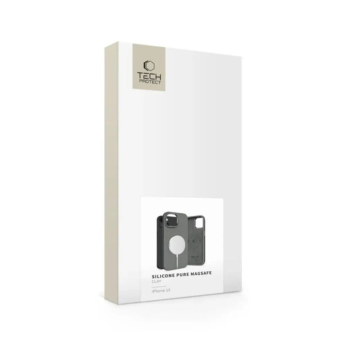 Силиконов калъф Tech-Protect PUZ MagSafe за iPhone 15 - сив