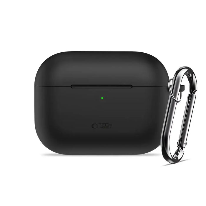 Силиконов калъф Tech-Protect с кука за AirPods Pro 3 - черен