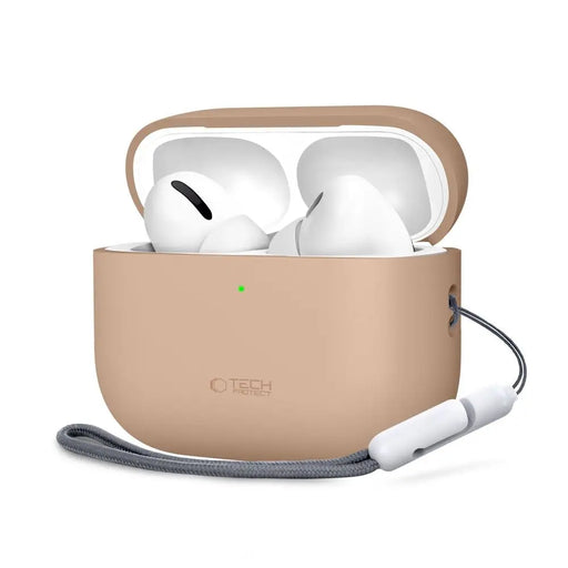 Силиконов калъф Tech-Protect за AirPods Pro 3 - бежов