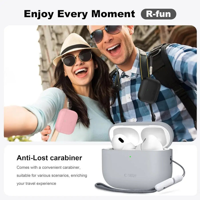 Силиконов калъф Tech-Protect за AirPods Pro 3 - тъмносин