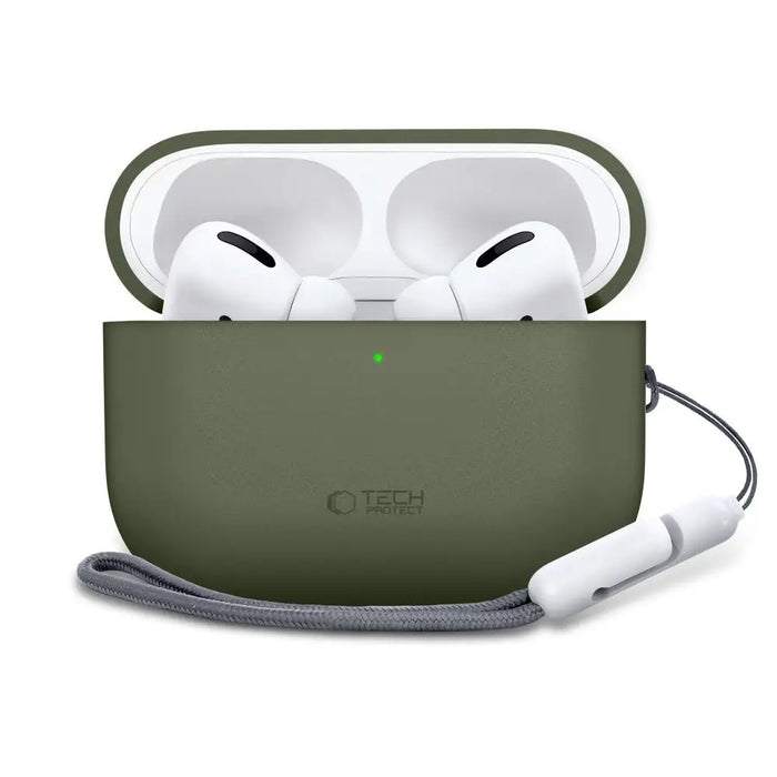 Силиконов калъф Tech-Protect за AirPods Pro 3 - зелен