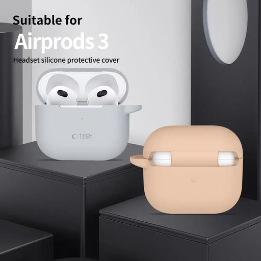 Силиконов калъф Tech-Protect за Apple AirPods 3 - сив