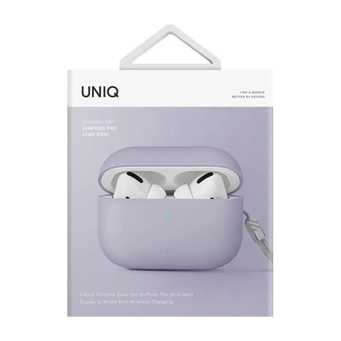 Силиконов калъф Uniq Lino за AirPods Pro 2 - лилав