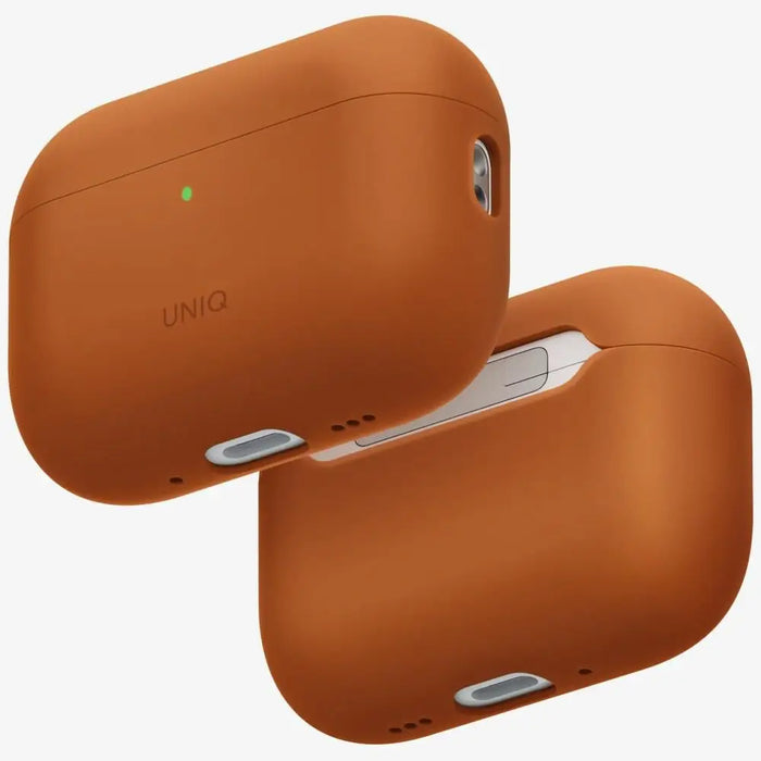 Силиконов калъф Uniq Lino за AirPods Pro 3 - оранжев