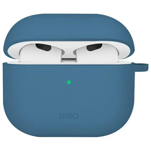 Силиконов калъф Uniq Nexo AirPods 4 + кукички за уши - син