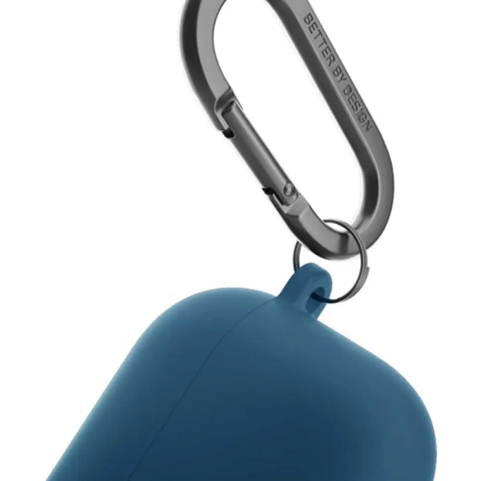 Силиконов калъф Uniq Nexo AirPods 4 + кукички за уши - син