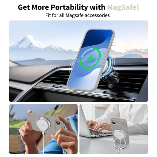 Силиконов калъф Tech-Protect MagSafe за iPhone 17 Air - сив