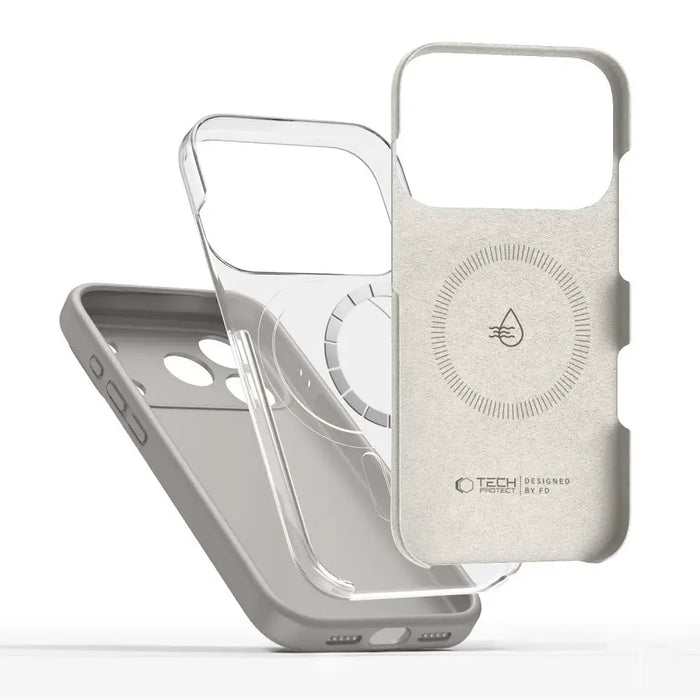Силиконов калъф Tech-Protect MagSafe за iPhone 17 Pro - сив