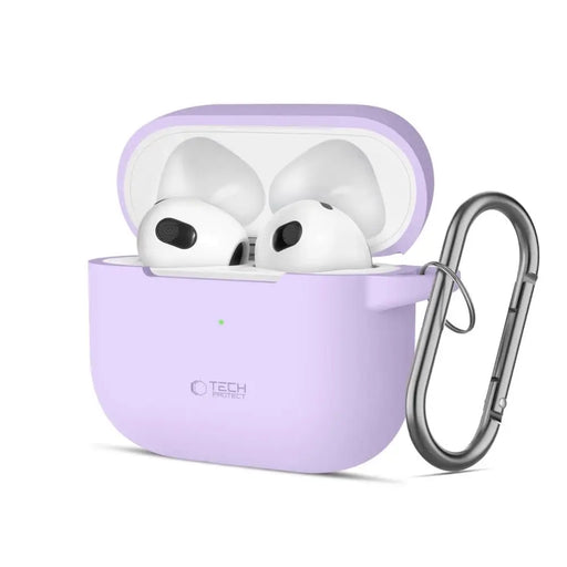Силиконов калъф Tech-Protect за Apple AirPods 3 - лилав