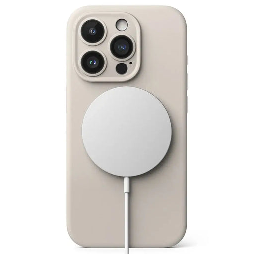 Силиконов калъф Ringke MagSafe за iPhone 15 Pro - бежов