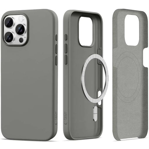 Силиконов калъф Tech-Protect MagSafe за iPhone 16 Pro - сив