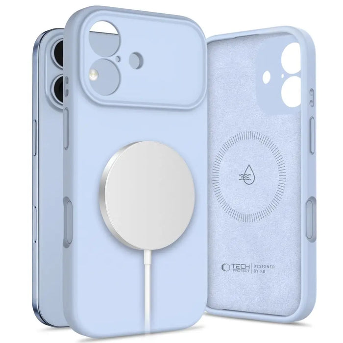 Силиконов калъф Tech-Protect MagSafe за iPhone 17 - син
