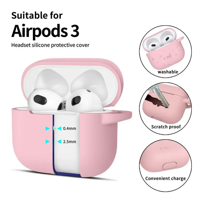 Силиконов калъф Tech-Protect за Apple AirPods 3 - розов