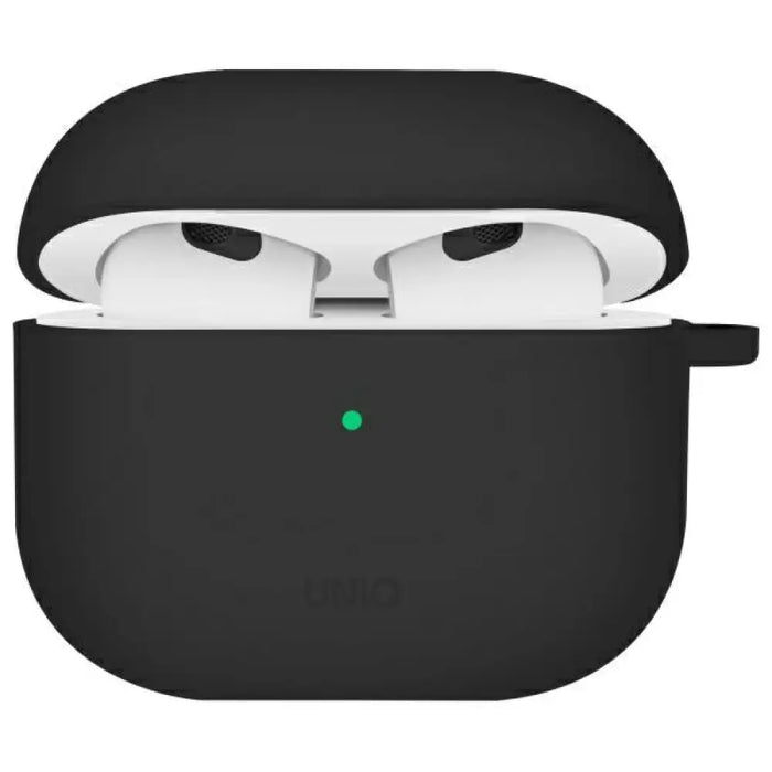 Силиконов калъф Uniq Nexo AirPods 4 + кукички за уши - черен