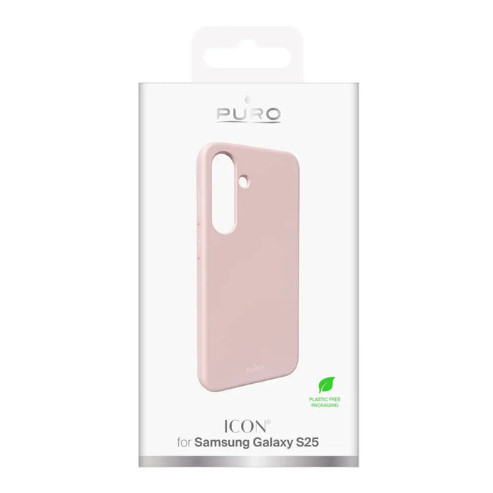 Силиконов кейс Puro Icon за Samsung Galaxy S25 - розов