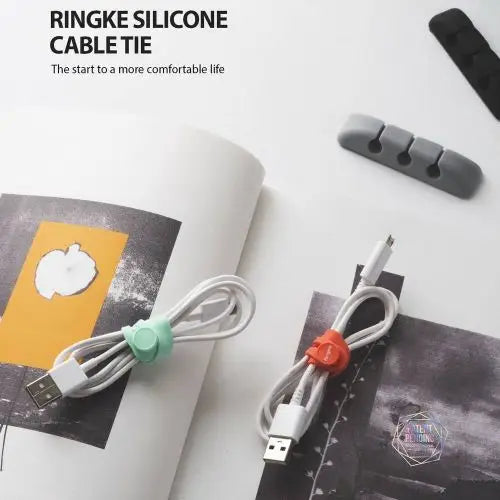 Силиконови органайзери за кабели Ringke 5бр различни цветове