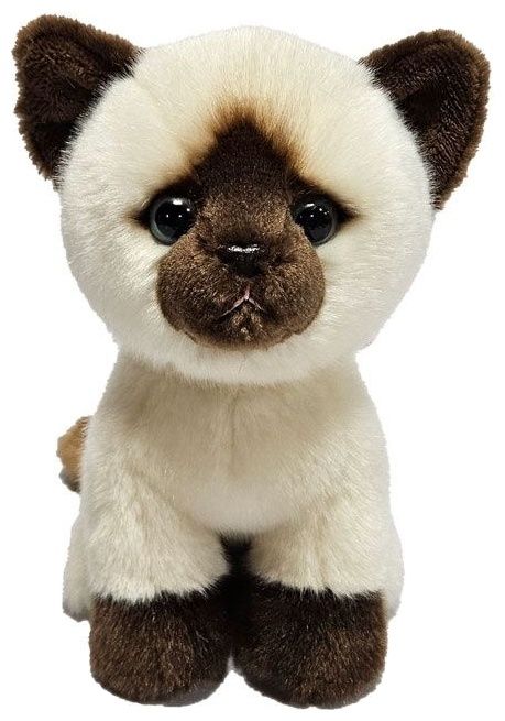 Плюшена играчка Silky - Сиамска котка, 18 cm