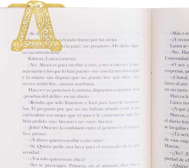Метален книгоразделител Simetro Book Time - Буква Д