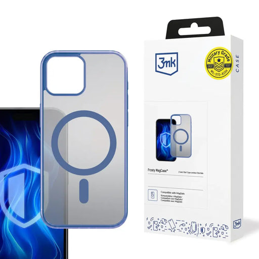 Син калъф 3mk Frosty MagCase за Apple iPhone 14 - прозрачен
