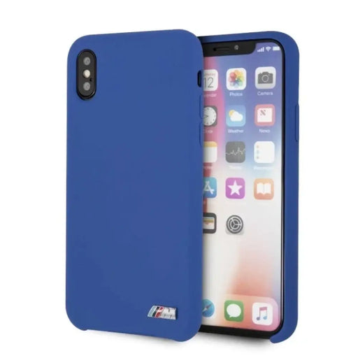 Силиконов калъф BMW M Collection за iPhone X / Xs - син