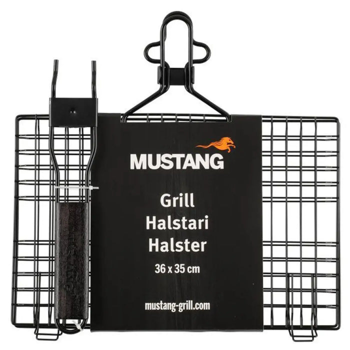 СКАРА ЗА БАРБЕКЮ 36X35CM С МОБИЛНА ДРЪЖКА MUSTANG Black Line
