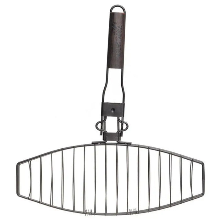 СКАРА ЗА БАРБЕКЮ ЗА РИБА С МОБИЛНА ДРЪЖКА 24X41CM MUSTANG