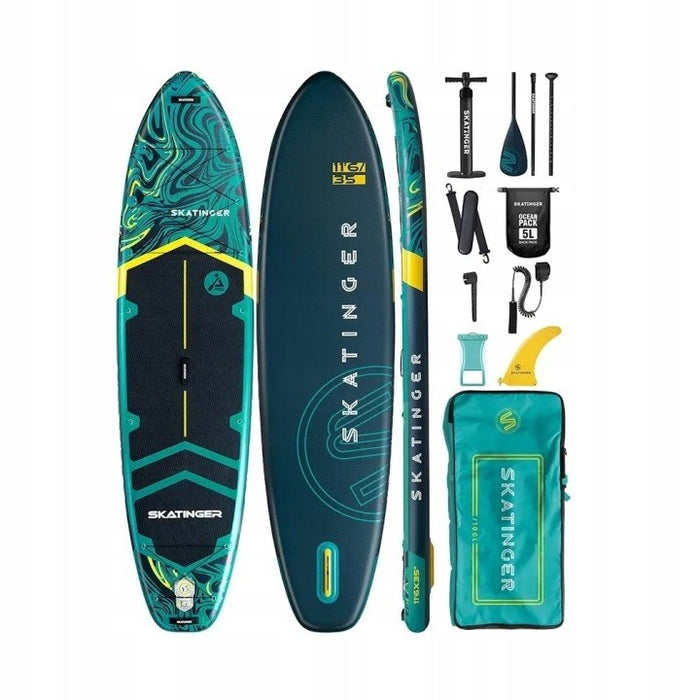 Деска SUP SKATINGER Prana Lava Green 350x89x15 см